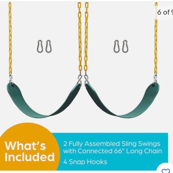 Kids Swings Green Sturdy Heavy Duty For Outdoor Playground Or Hang On Tree NIP - Picture 3 of 6